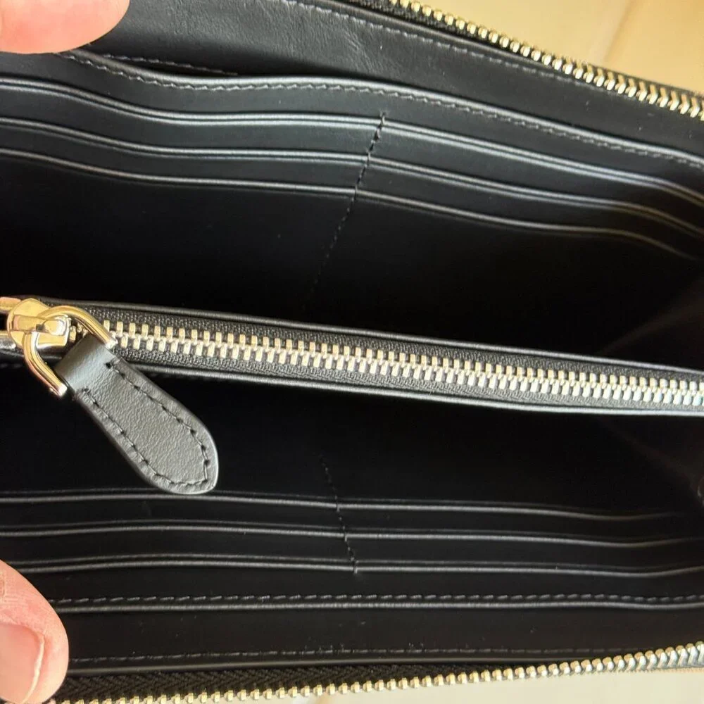 Burberry‎ Super Exploded Check Large Zip Around Wallet, in cloth/leather 8084063